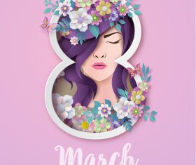 Innovate holiday card march 8 womens day vector
