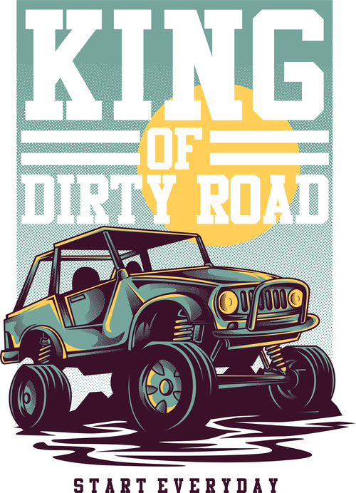 King of dirty roead t shirt design vector