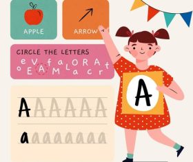 Letter spelling A vector