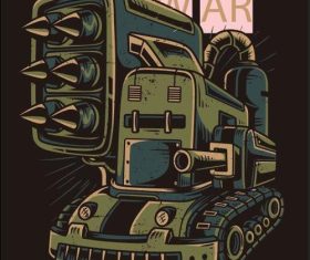 Machine war vector T-Shirt illustrations