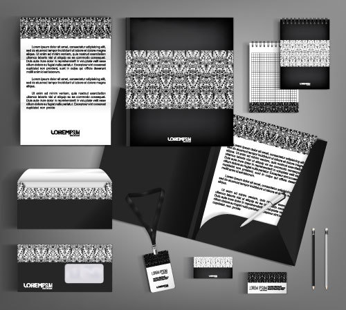 Marketing agency corporate identity template vector