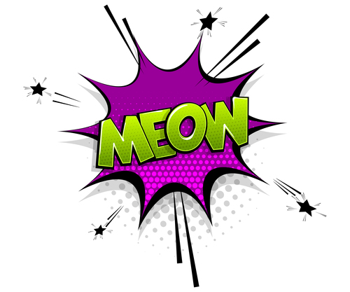 Meow pop art font vector
