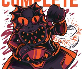 Mission complete t-shirt illustrations vector