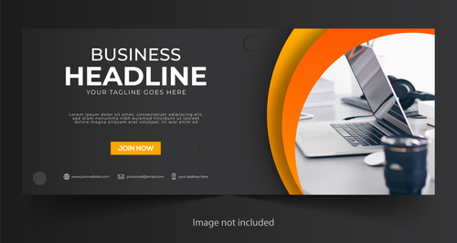 Modern cover template for facebook page vector