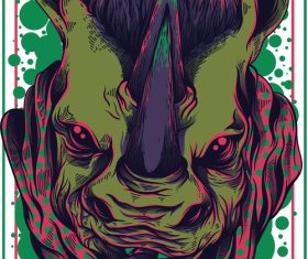 Rhinos cheroses vector t-shirt illustrations