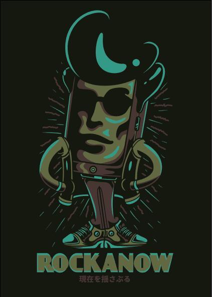 Rockanow t-shirt illustrations vector