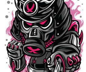 Samurai something t-shirt design vector
