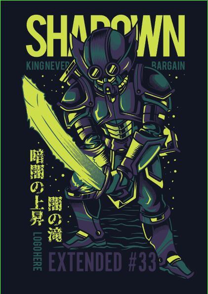 Shadown knight vector T-Shirt illustrations