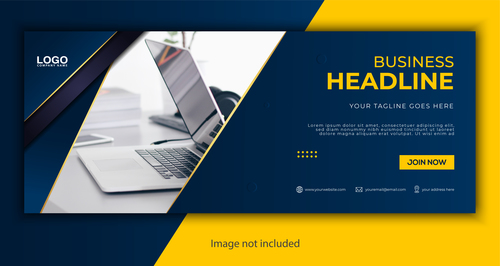 Simple banner template vector