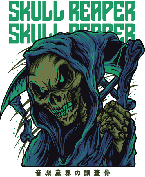 Skull reaper design vector t-shirt illustrations