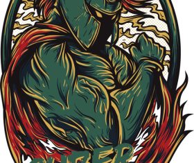 Super spartan t-shirt design vector