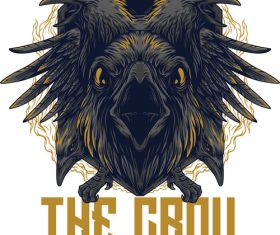 The crow ver t-shirt design vector
