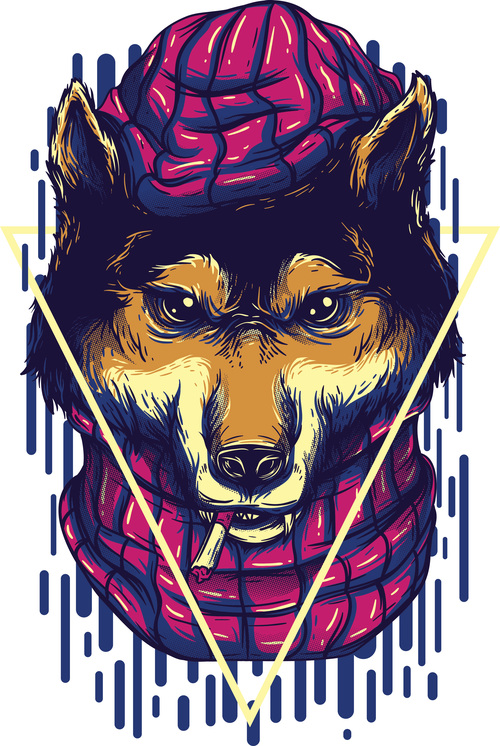 The wolves vector t shirt illustrations