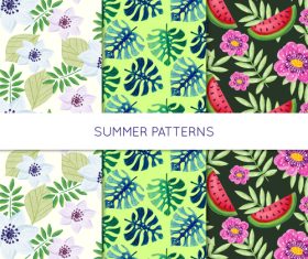 Tropical plants seamless pattern vector