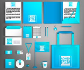 Various corporate identity template vector