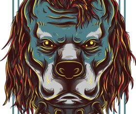 Wild dog vector t-shirt illustrations