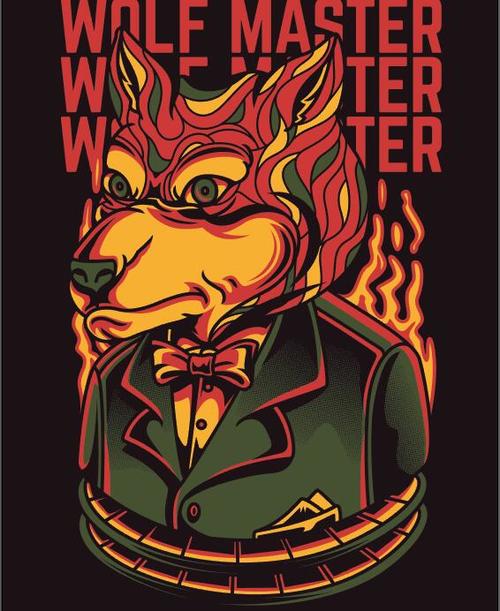 Wolf master vector T-Shirt illustrations