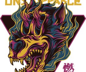 Wolfie the unstoppable vector T-Shirt illustrations