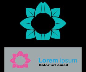 flower business logo design vector
