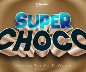 3D bicolor cartoon editable text effect vector