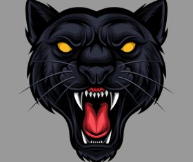Angry panther esport logo gaming vector