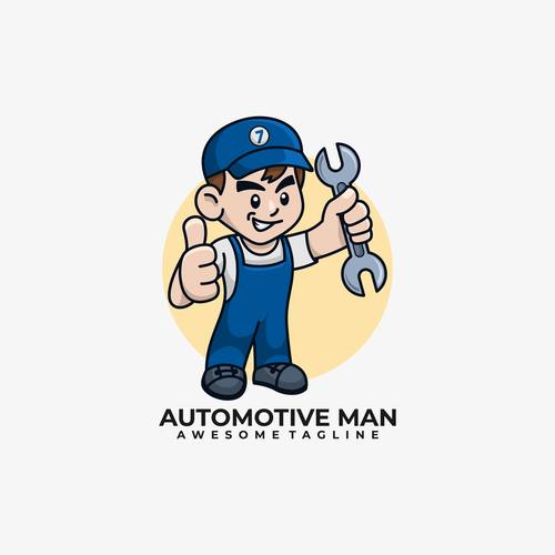 Automotive man vector