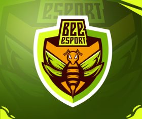 Bee esport logo vector