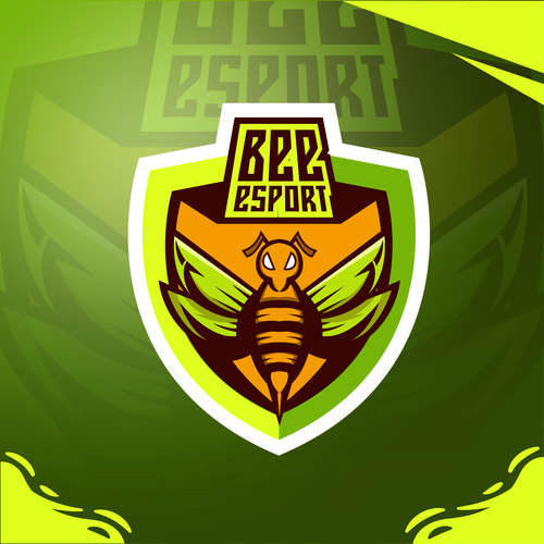 Bee esport logo vector