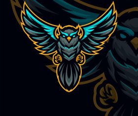 Bird game logo design vector