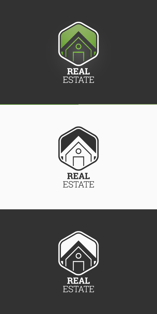 Black real estate logo symbol vector