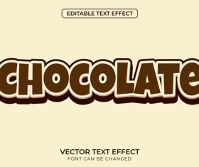 Chocolate editable text font vector