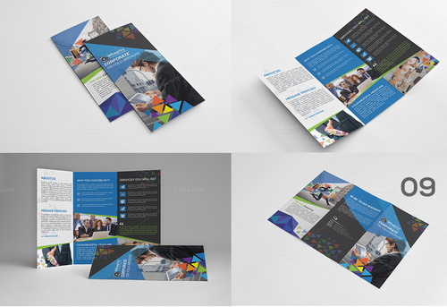 Colorful corporate brochute template vector