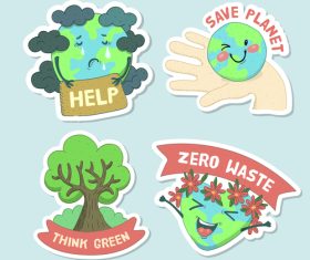 Colorful ecological icon vector