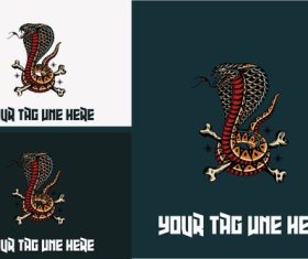 Colorful snake logo vector