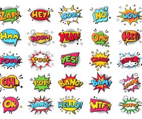 Comic text bubble graphic vector