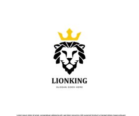 Company logo design lion king vector
