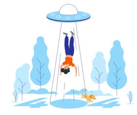 Creative 404 cartoon illustration vector