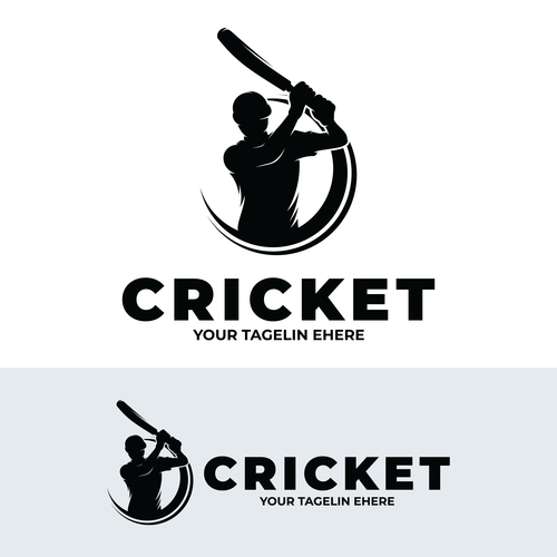 Cricket sport logo vector