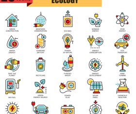 Ecology icon collection vector