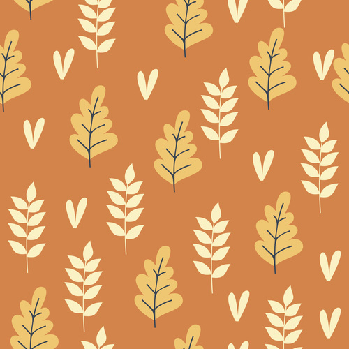 Falling autumn leaves seamless pattern vector