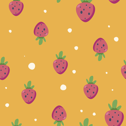 Fresh summer fruits seamless pattern vector