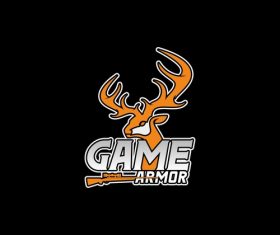 Game armor logo design vector