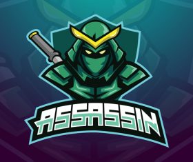 Game assassin logo vector