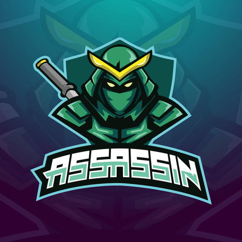 Game assassin logo vector