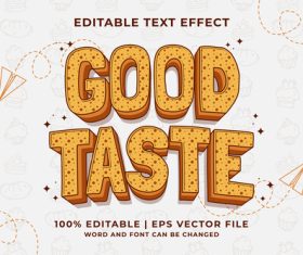 Good taste cartoon editable text effect vector