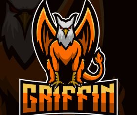 Griffin cartoon illustration vector