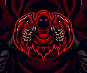 Grim reaper game logo vector