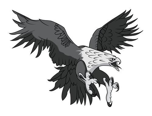 Hand drawn eagle vector