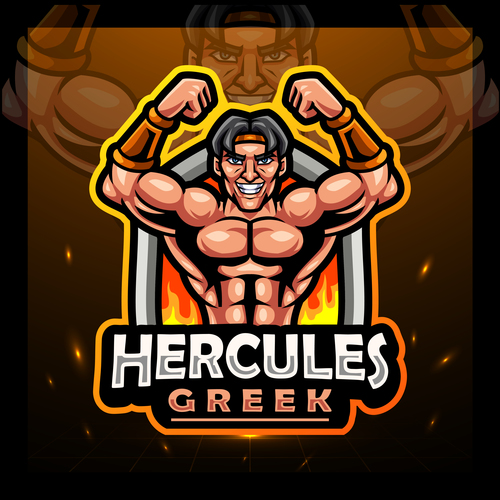 Hercules game logo vector