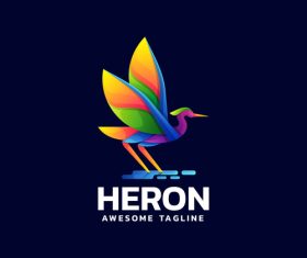 Heron logo vector